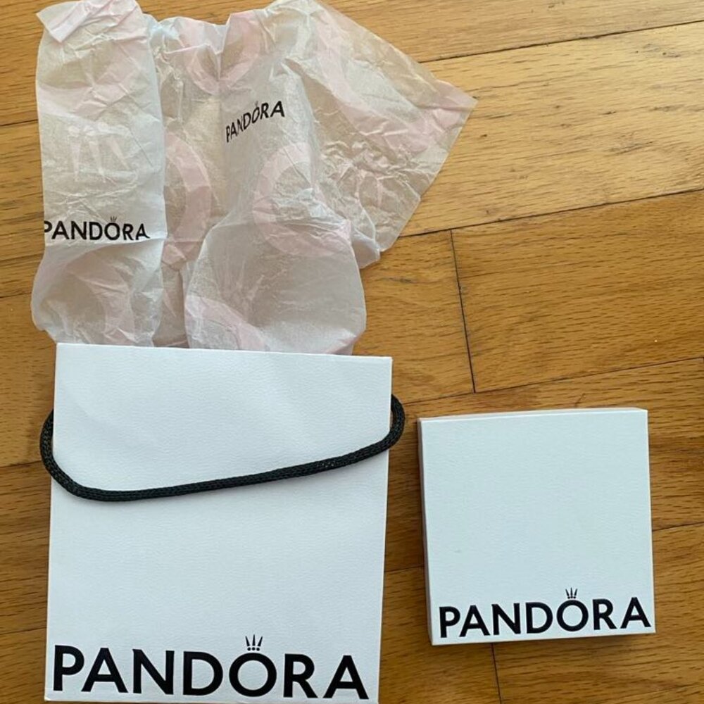 PANDORA GIFT BOX for Necklace Bracelet comes w/ Pandora Bag & Tissue Paper NEW